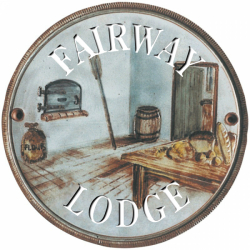 7 Inch Diameter Wall Plate displaying an Old Bakery