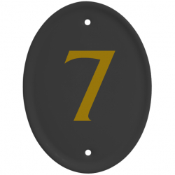 4� x 6� Oval Ceramic Number Wall Plate