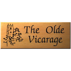 21 x 8 Inch Solid Wood House Name Plaque