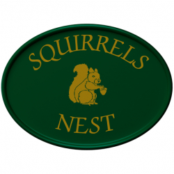 18 Inch x 12½ Oval UPVc Name Plaque