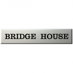 17 Inch x 4½ Inch High Rectangular UPVc Name plaque with Bevelled Edges