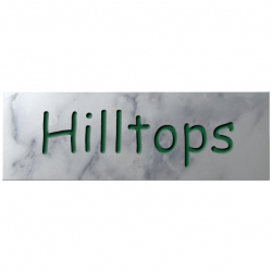 12 Inch x 4 Inch Budget Marble House Name Plaque