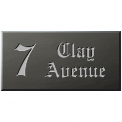 12 x 6 Inch Welsh Slate House Name Plaque