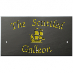 18 x 10 Inch Welsh Slate House Sign