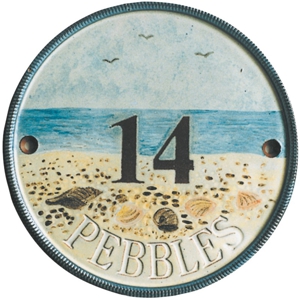 Terracotta plaque with a seaside scene