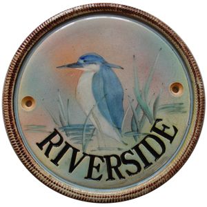 Terracotta plaque with heron